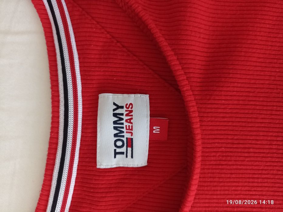Bluză Tommy Jeans până în talie, mărime S/M