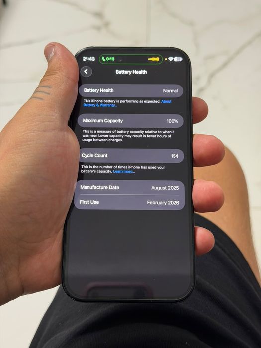 iPhone 17 Air / Space Black / 256GB / 100%