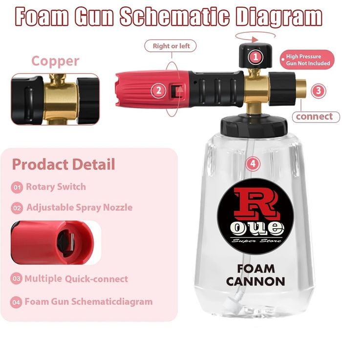 Дюза за Пяна пенообразивател ROUE за Водоструйки Karcher, Nilfisk, Par