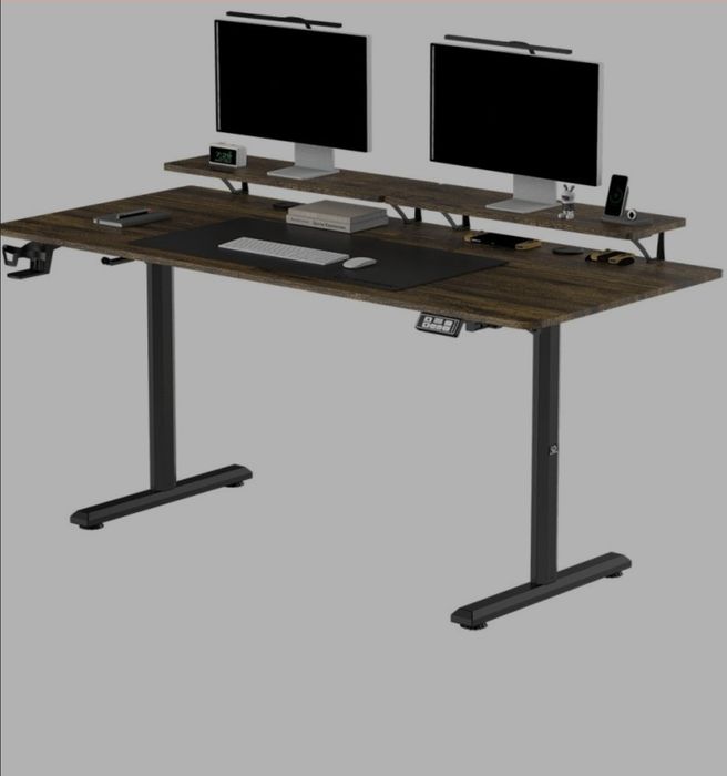 Гейминг бюро Ultradesk - Highlander XXL, 72-117 cm, кафяво computer desk electronic height adjustment
