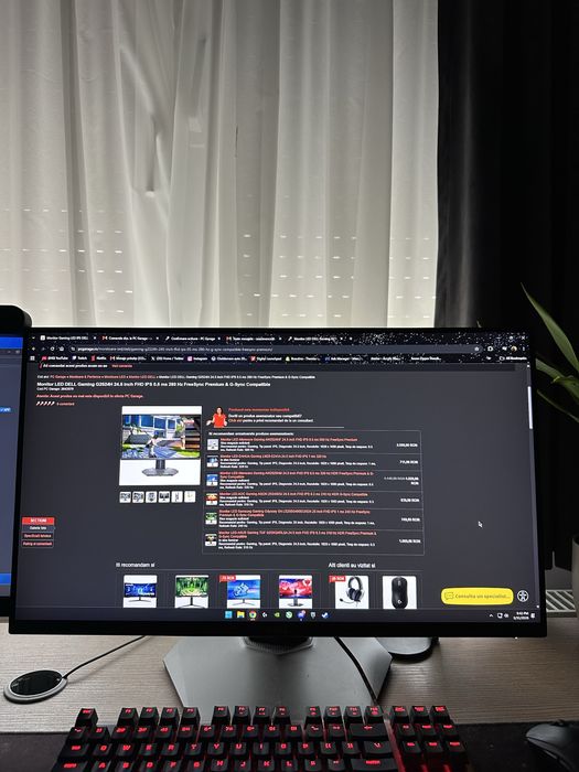 Gaming Monitor LED IPS DELL G2524H 24.5 inch FHD 0.5 ms 280 Hz FreeSync Premium & G-Sync Compatible