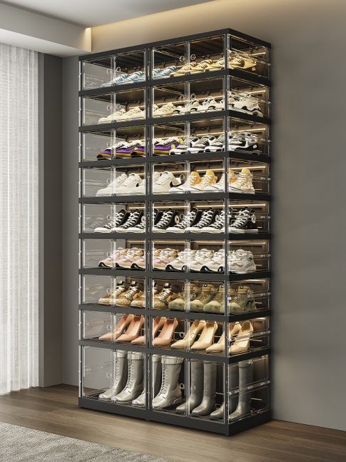 Стеллаж для обуви из PET пластика – прочный и стильный