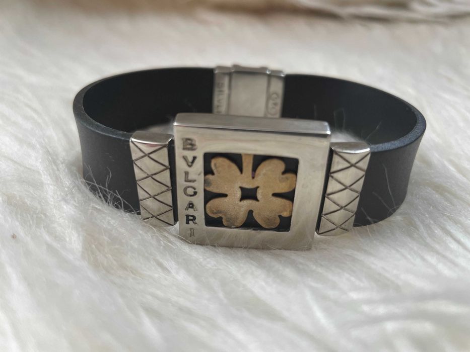 Bratara Argint + Silicon  Bvlgari (Bulgari) 21 cm