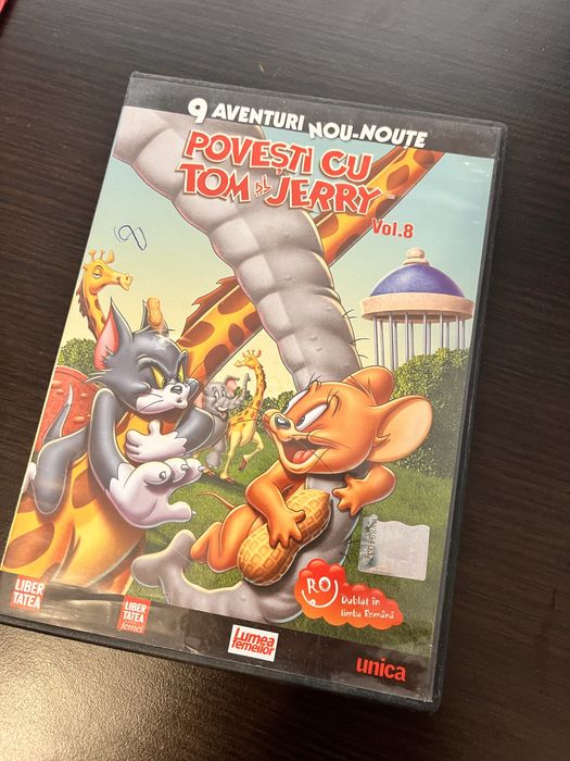 Dvd-uri originale cu desene animate, Tom si Jerry, Pinocchio, lb rom
