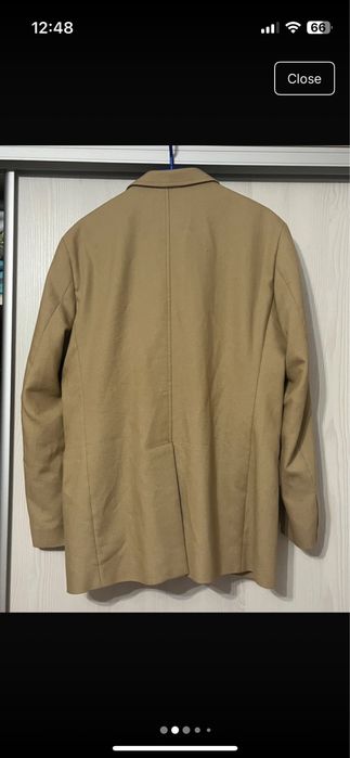 Costum, doua piese, bumbac, crem/bej/mustariu