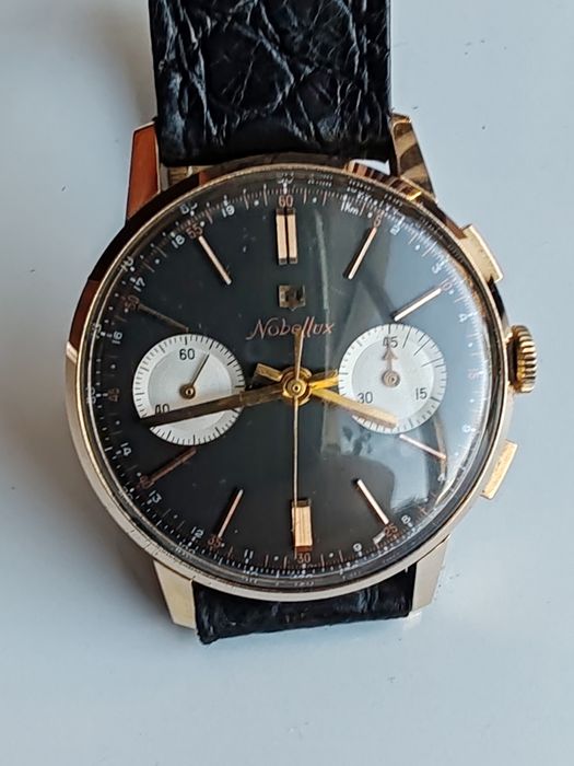 Ceas Nobellux Panda Chronograph Aur 18k Landeron 248