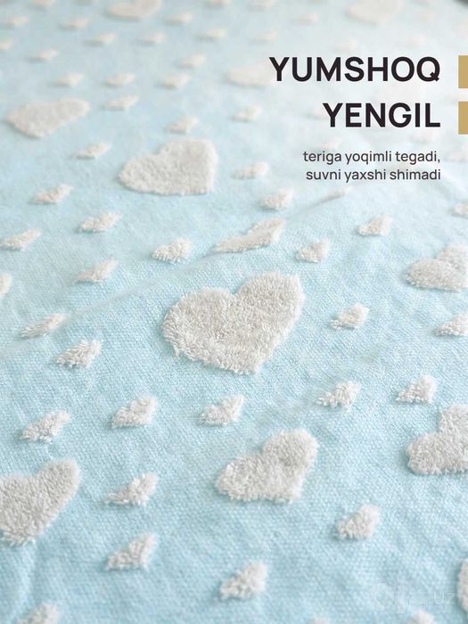 Yurakchali sochiq 70x140, yuz va qo‘l sochig‘i, to‘plam, jakkard maxra