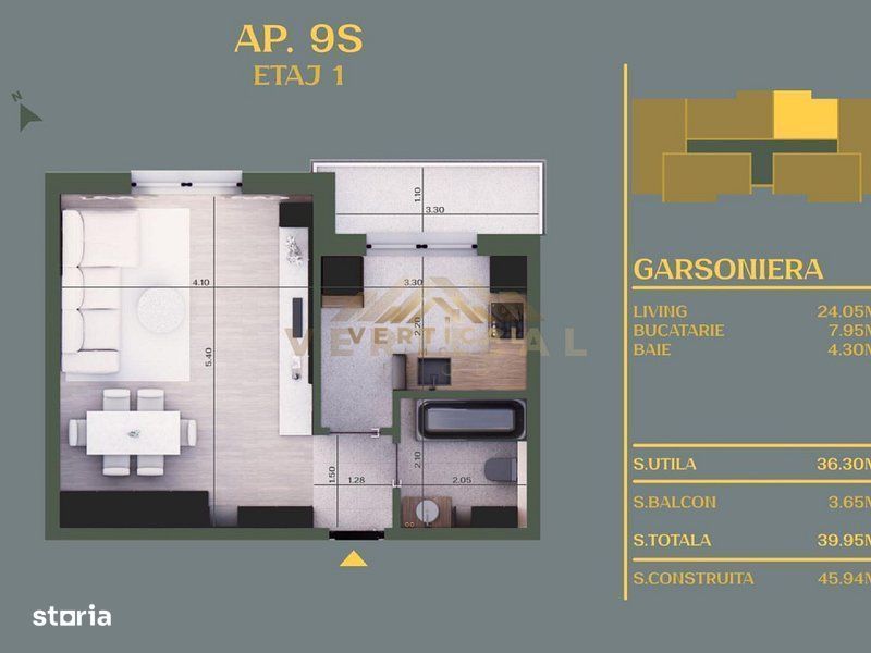 Garsoniera, bloc nou, investitie Berceni/ Vidra — fotografia 1