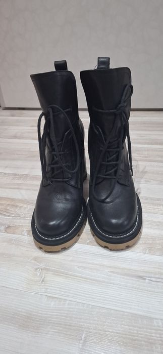 Черни боти от естествена кожа - Massimo Zardi