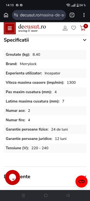 Mașină de surfilat merrylock 740dsa