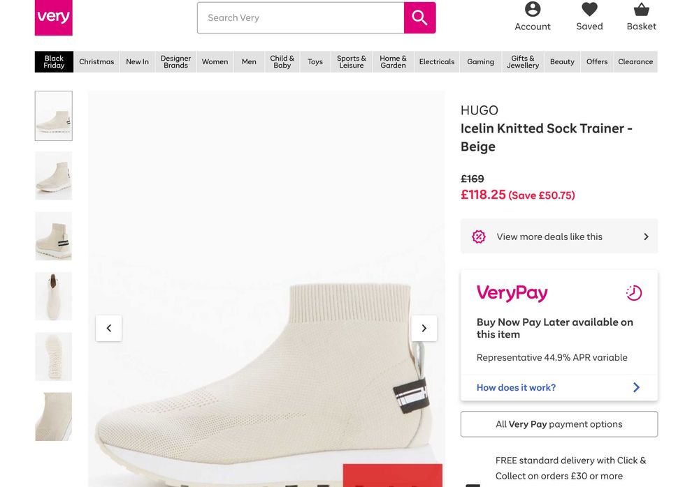 HUGO Icelin Knitted Sock Trainer 36ти номер 23.5см стелка НОВИ ОРИГИНА