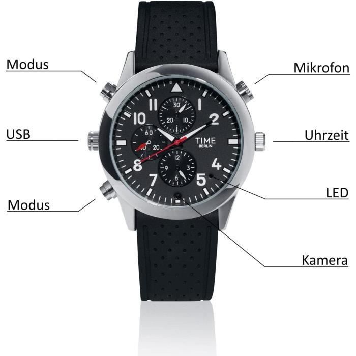 Луксозен и стилен Time Berlin 4GB, SD, часовник с мини камера и микроф