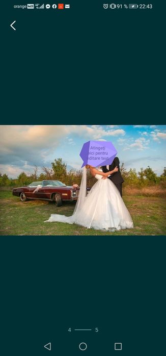 Rochie mireasa cu voal