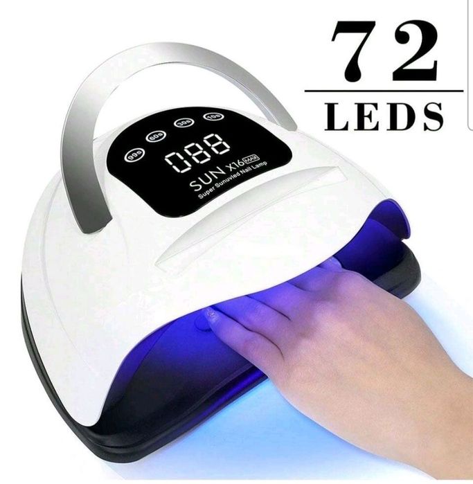 НOВО! Професионална лампа за маникюр SUN X16 MAX – 320 W – 72 LEDs.