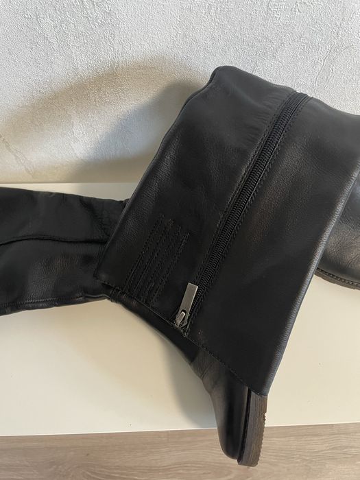 Демисезонные сапоги, кожа