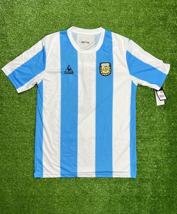 Ретро футболна тениска на Аржентина/Марадона/Argentina/1986