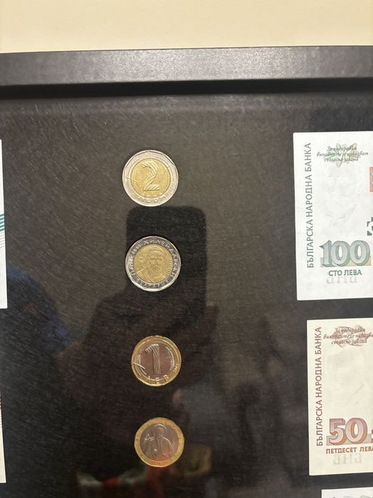 Табло с левове и монети