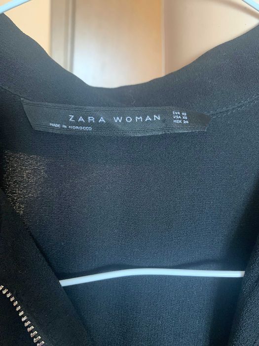 Черен гащеризон Zara с ефектен цип, размер S/M