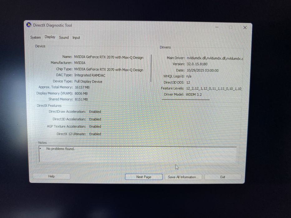 Lenovo legion y740 rtx 2070 i7