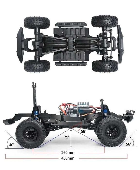 Огромен 47см 1:10 RC Land Rover Defender 110 Хоби Модел Джип Бъги 4x4