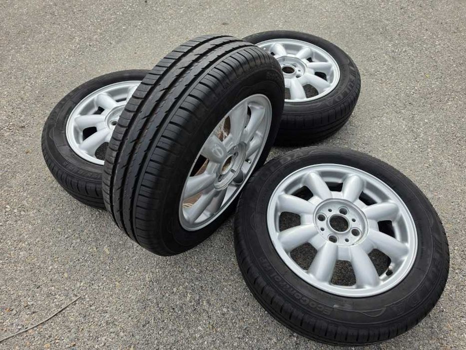 4 бр. Летни гуми 175/65 R15 с алуминиеви джанти 4x100 Mini