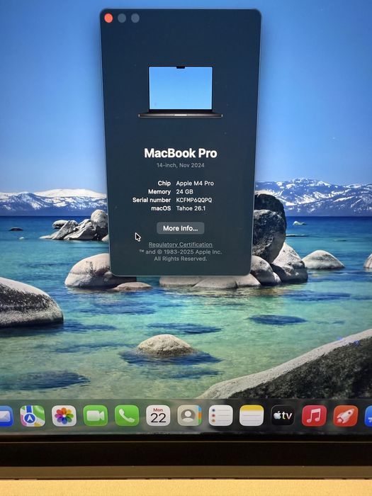 Macbook Pro 14" M4 Pro чип с 14 CPU/ 20 GPU 24GB / 1TB ЦЕНА: 3999 лв.