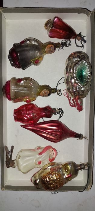 Ёлочные игрушки ссср стекло