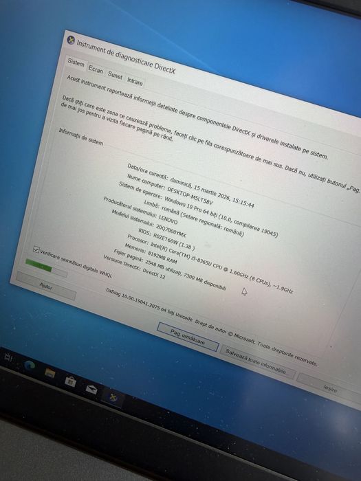 Laptop Lenovo I5 L590 -baterie noua 1 ciclu