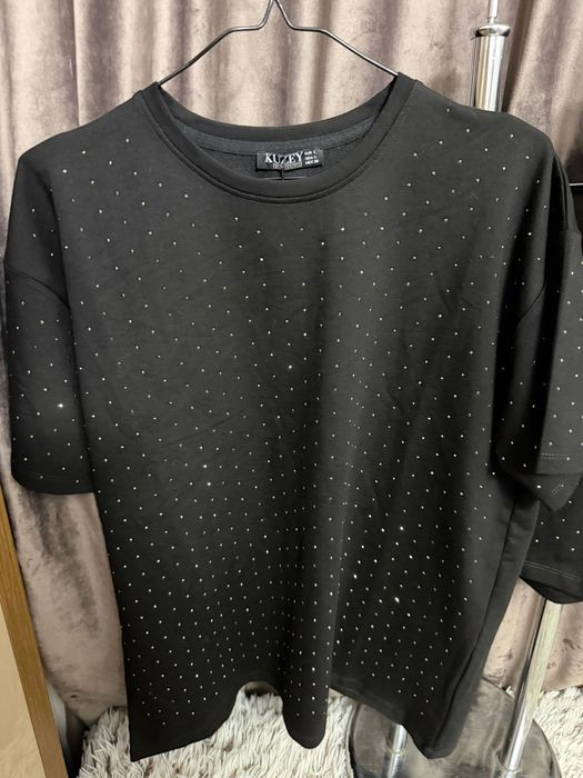 Compleu cu pietre de dama negru L