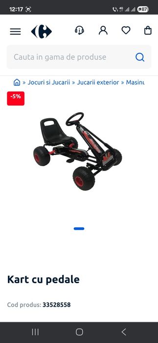 Kart cu pedale pentru copii 3-8 ani