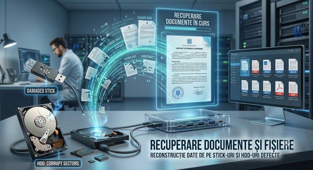 Recuperare Date Card, HDD, SSD, USB, Poze, Video, Documente Pierdute