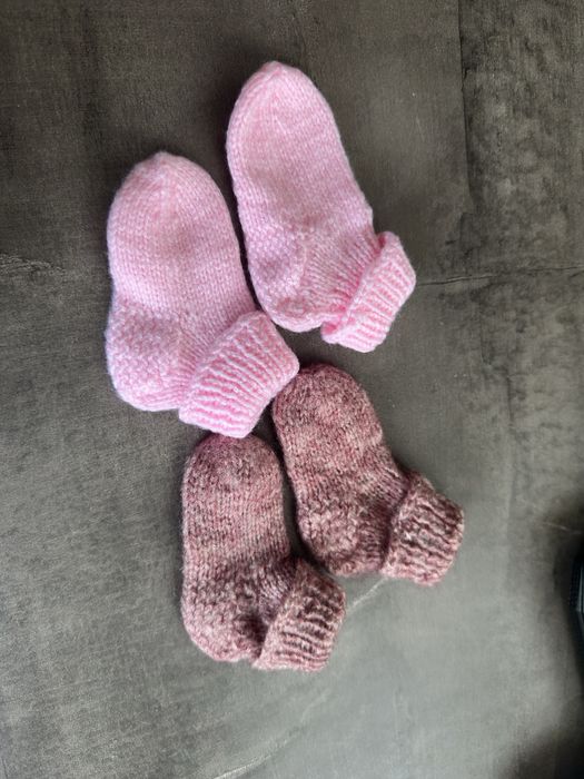2бр плетени терлички за новородено моличенце