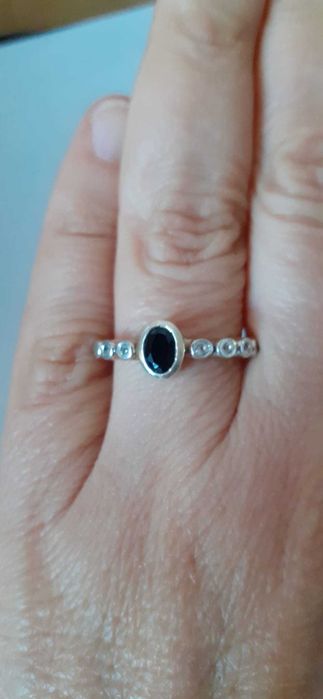 Inel cu spinel natural si topaz