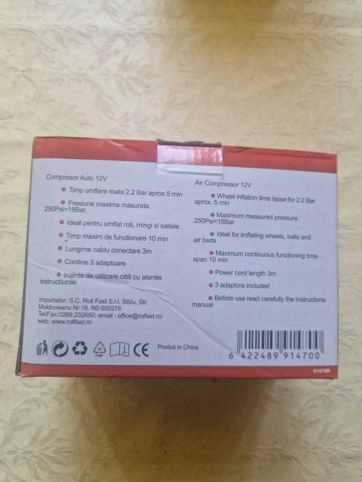 Compresor auto pentru anvelope