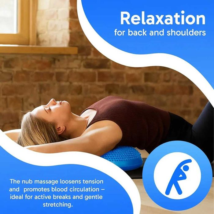 Perna de echilibru cu pompa inclusa disc balans 32 cm albastru