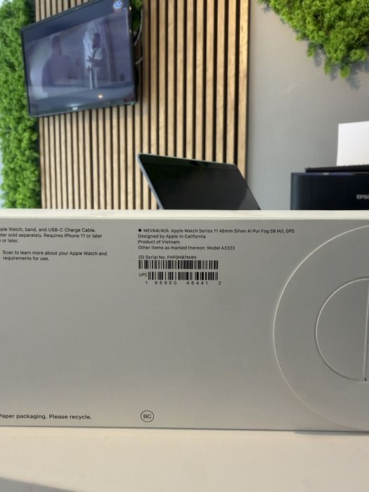 **ATS GSM**Apple Watch 11 46mm Silver/Nou/Fact+Gar 12 luni