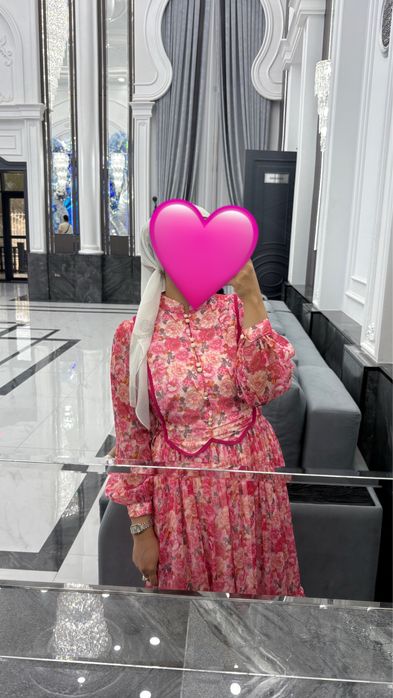 Платье розовое 46рр