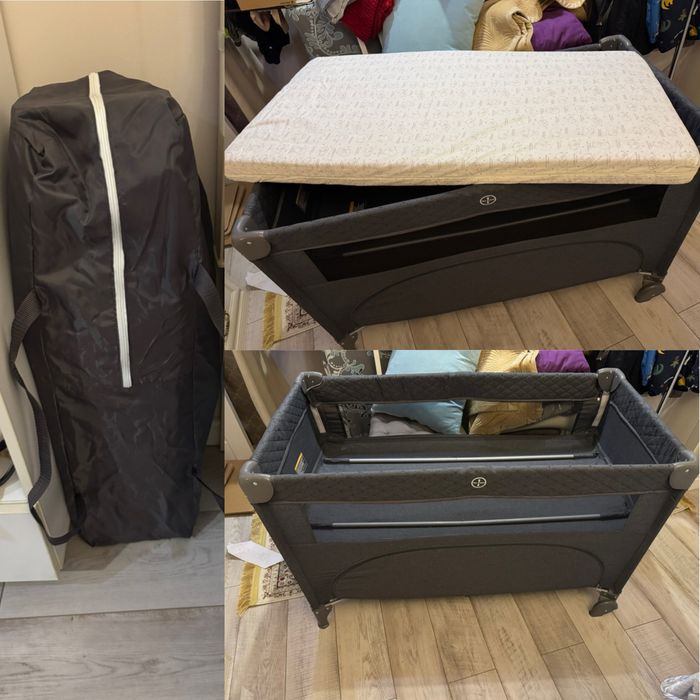 Продам приставную кровать манеж + матрац