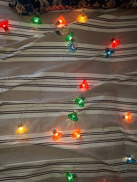 Герлянды на ёлку, СССР, светящие.