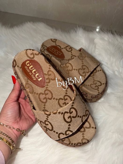 Papuci damă Gucci cu talpă înaltă