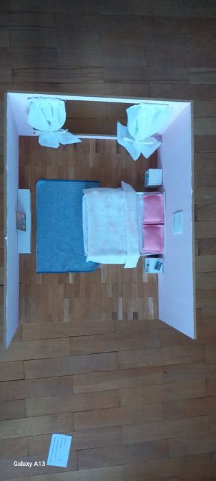 Макет на спалня 1:20