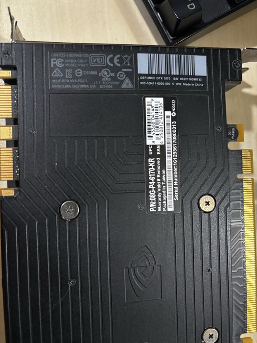 Видео карта GeForce GTX 1070 8GB Founders Edition