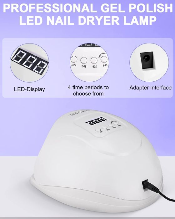 Lampă UV Cheerhom pentru unghii cu gel 60 W, uscător de unghii