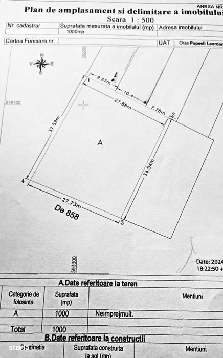 Teren intravilan 1.000 mp - Parohie Popesti - Solstitiului / Viilor