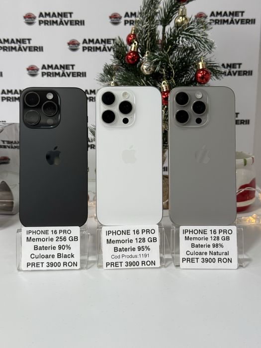 Iphone 16 Pro 128 GB White Natural Black Impecabil GARANTIE