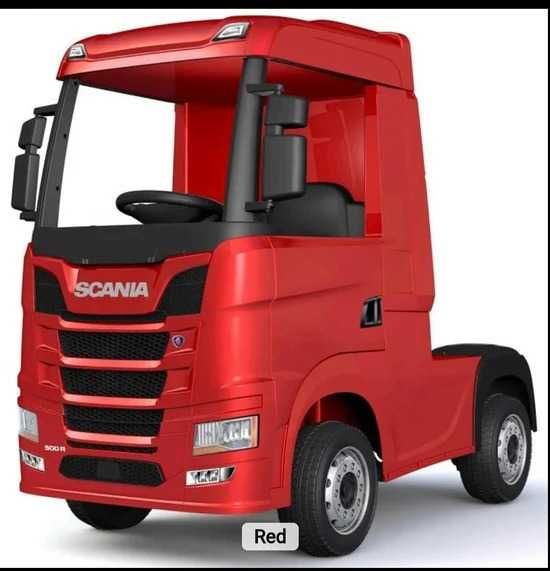 Camion electric pentru copii, SCANIA R-SERIES 4x 45w 12V 14Ah RED