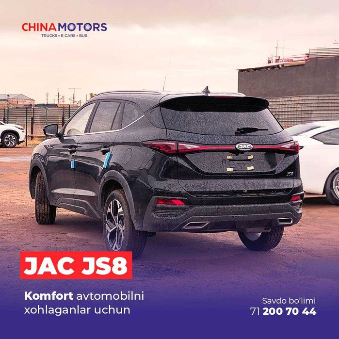 JAC / JS8 / FULL Complect / 100% To'lov evaziga / Tayyor