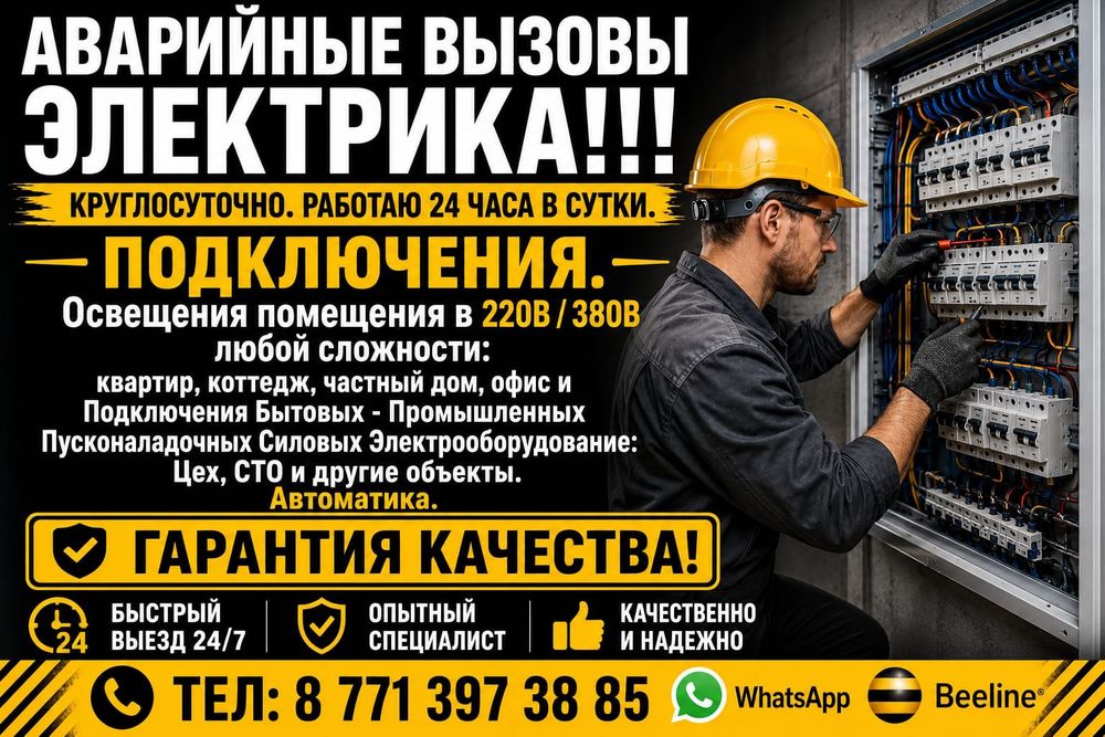24/7 . Услуги Электрика.