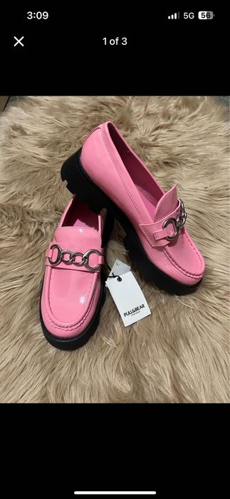 Лоуфъри/мокасини в розов цвят Pull&Bear