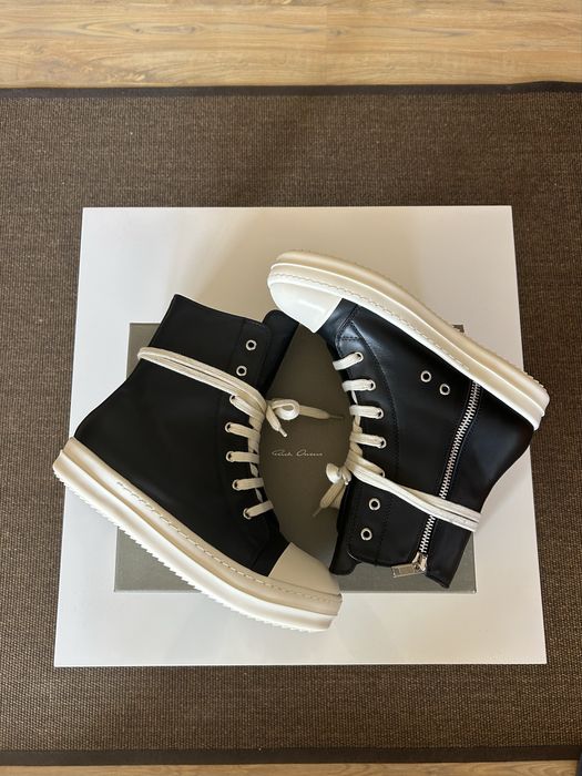Rick Owens Ramones Mainline Black Leather